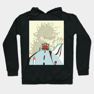 Alien Red Car Hoodie